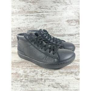 Women's Birkenstock Levin Mid Black Leather Sneakers Sz EUR 37/US 6 EUC!